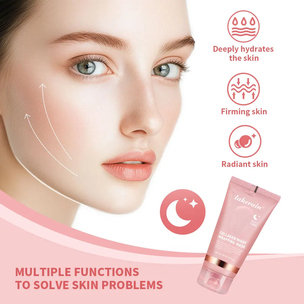 Korean Deep Collagen Mask Peel Off Mask Face Anti-Wrinkle Lifting Skin Care Bio Pack Night Wrapping Woman Overnight Skin