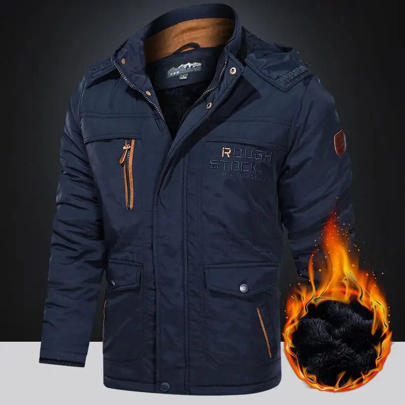 Men's Winter Jacket Parka Coat Hooded Windbreaker Military Thick Warm Outerwear