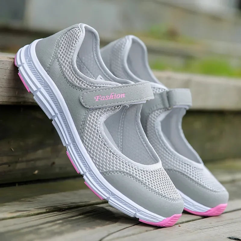 Women Shoes Breathable Vulcanized Shoes White ZapaWomen Sneakers Fashion Breathable Mesh Casual Walking Shoes Women Work Shoes - Hiron Store