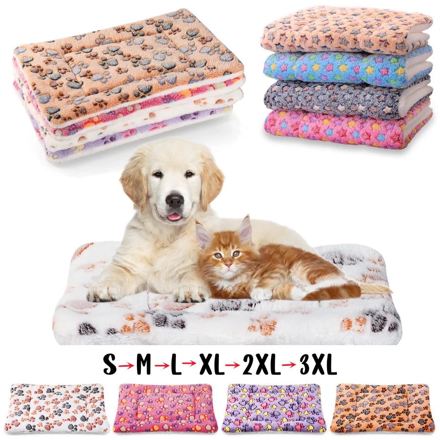 Large Size Flannel Dog Cat Bed Sleeping  Blanket  Kitten Dog Bed Rug for Small Medium Large Dog