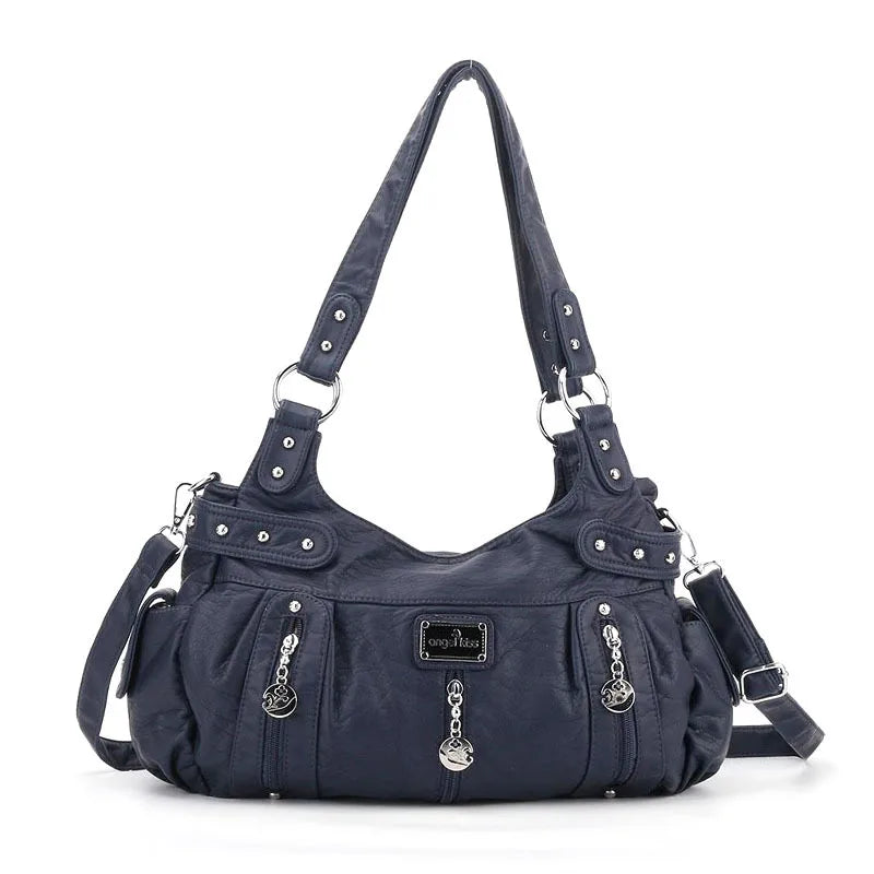 Winter Fashion Shoulder Bag for Women Soft PU Crossbody Handbg Large Capacity Hobos Purse