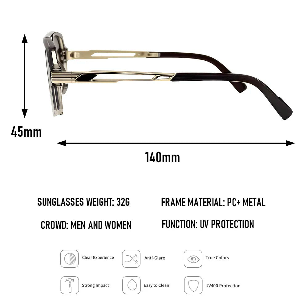 Brand Design Square Sunglasses,   Women  UV400 Protection, Sunglass Men Beach Vacation, Fashion