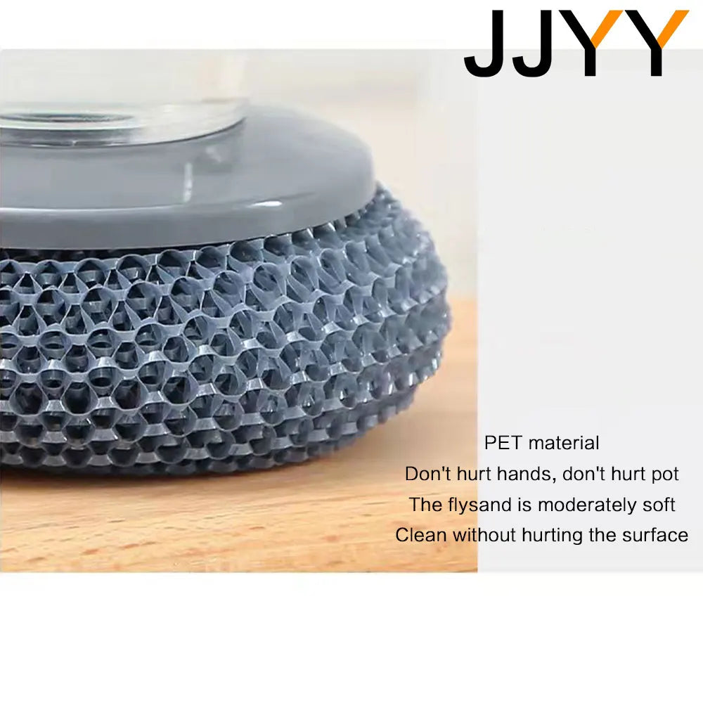 JJYY Kitchen Soap Dispensing Palm Brush Washing Liquid Dish Brush Soap Pot Utensils with Dispenser Cleaning - Hiron Store