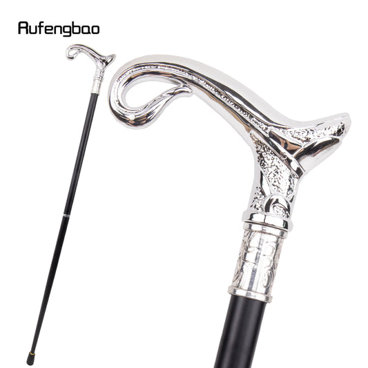 White Luxury Curve Line Type Fashion Decorative Walking Stick Gentleman Elegant Cosplay Crosier 93cm