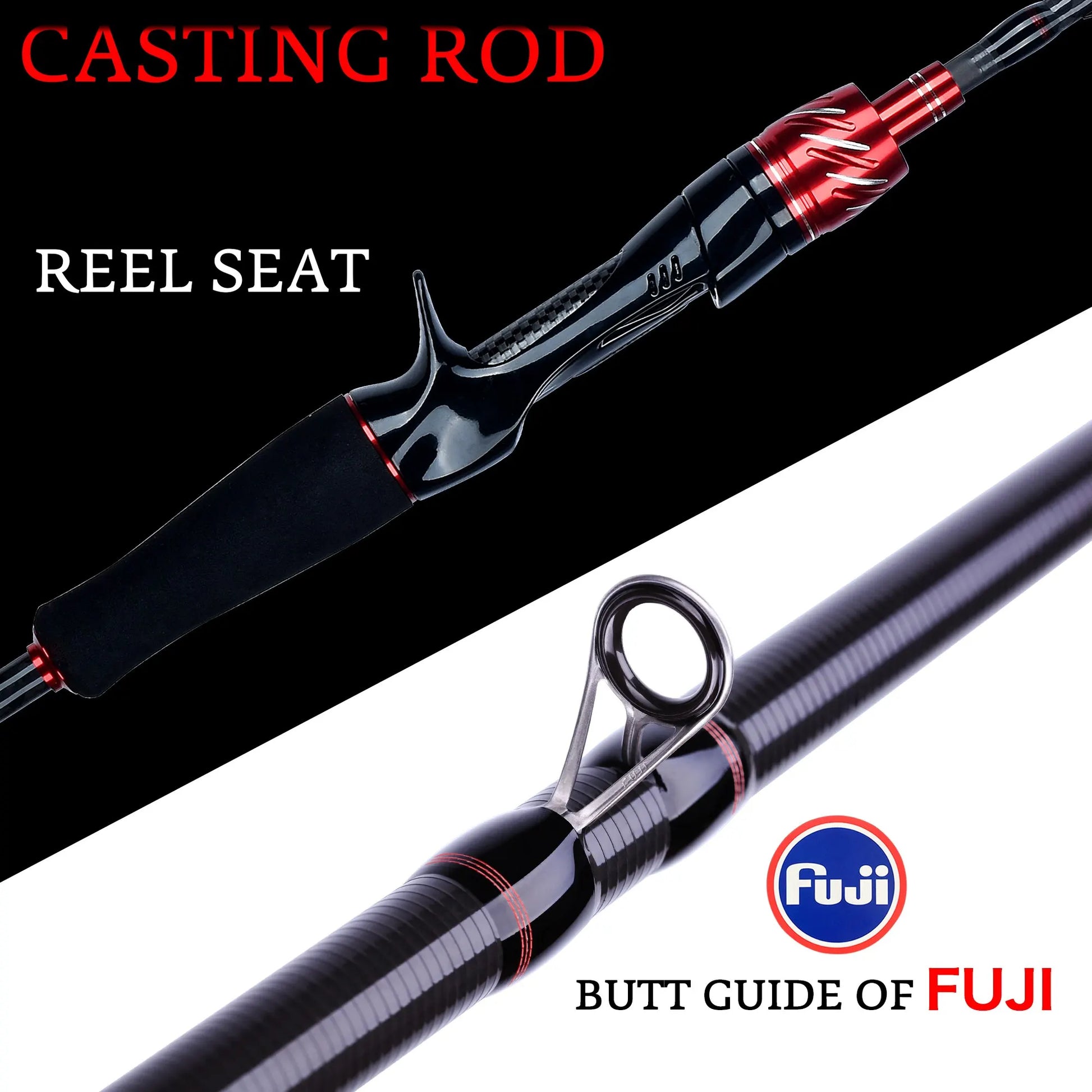 BIUTIFU Traveller Spinning Casting Fuji Lure Mini Rock Fishing Rod 1.8/2.1/2.4/2.7/3.0m Carbon Baitcasting PHISHGER Fast 5-42g - Hiron Store