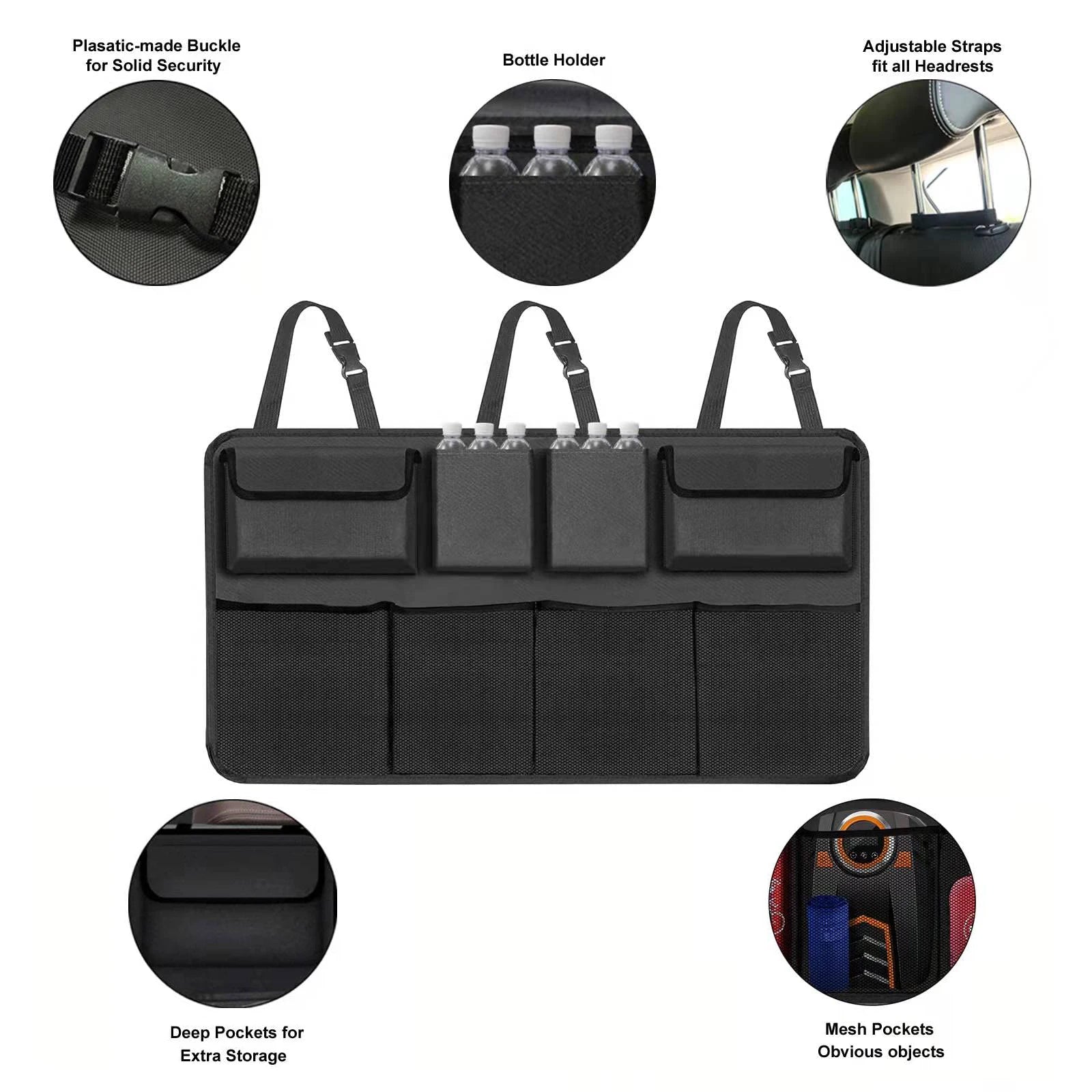 Car Trunk Car Organisers Backseat Hanging Car Organisers with 8 Large Storage Bag Trunk Organizer for SUV Truck Space Saving Exp - Hiron Store