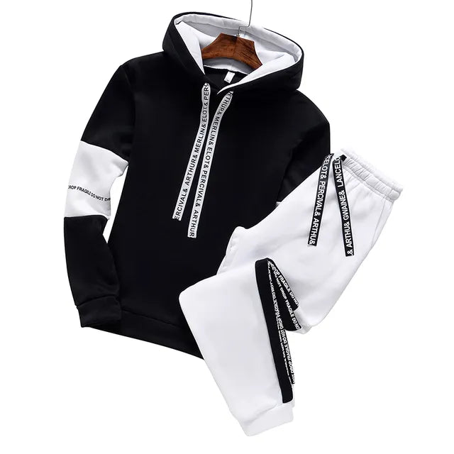 Winter Hoodie Sets Men Tracksuit Casual Hoodies Sweatshirt Piece Set Male Pullover Hoody Fashion Streetwear Clothes - Hiron Store