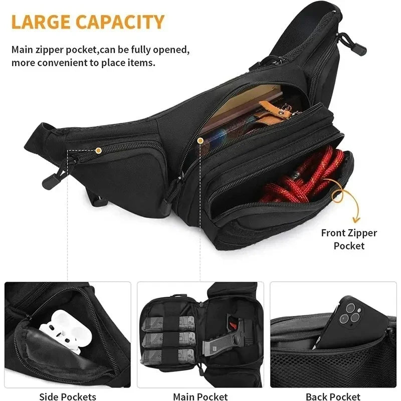 New Tactical Multi-function Waist Pack Nylon Shoulder Hiking Mobile Phone Bag