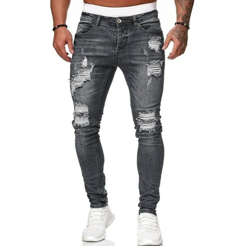 Jeans Men Trouser Men's Casual Slim fit pencil denim Pants