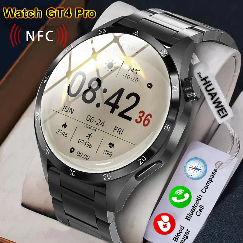 Smart Watch Men Watches 4 Pro AMOLED HD Screen Bluetooth GPS Tracker Smartwatch - Hiron Store