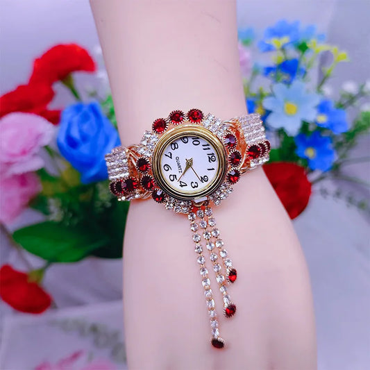 Women Watch with Shiny Diamond Watch Ladies Luxury Casual Bracelet Crystal Watches