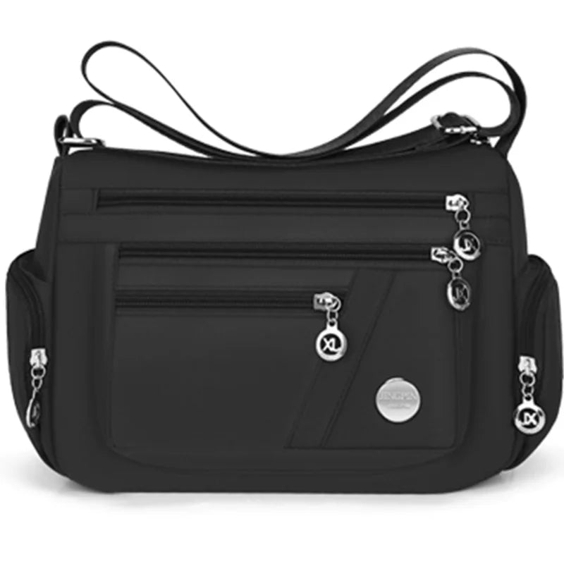 New style neutral nylon fabric ladies' handbag shoulder strap crossbody bag multi-compartment travel casual bag