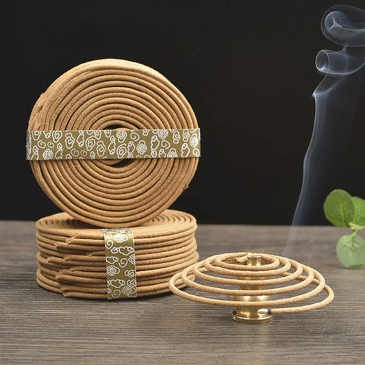 box Natural Coil Incense Aromatherapy Fragrance Indoors Indian Buddhist Sandalwood Incense Without Censer