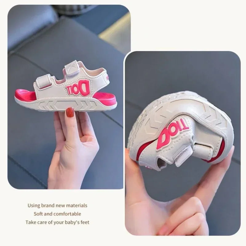 Summer Kids Sandals Baby Boys Shoes Girls Breathable Soft Sole Non-slip Rubber Boys Girls Sandals