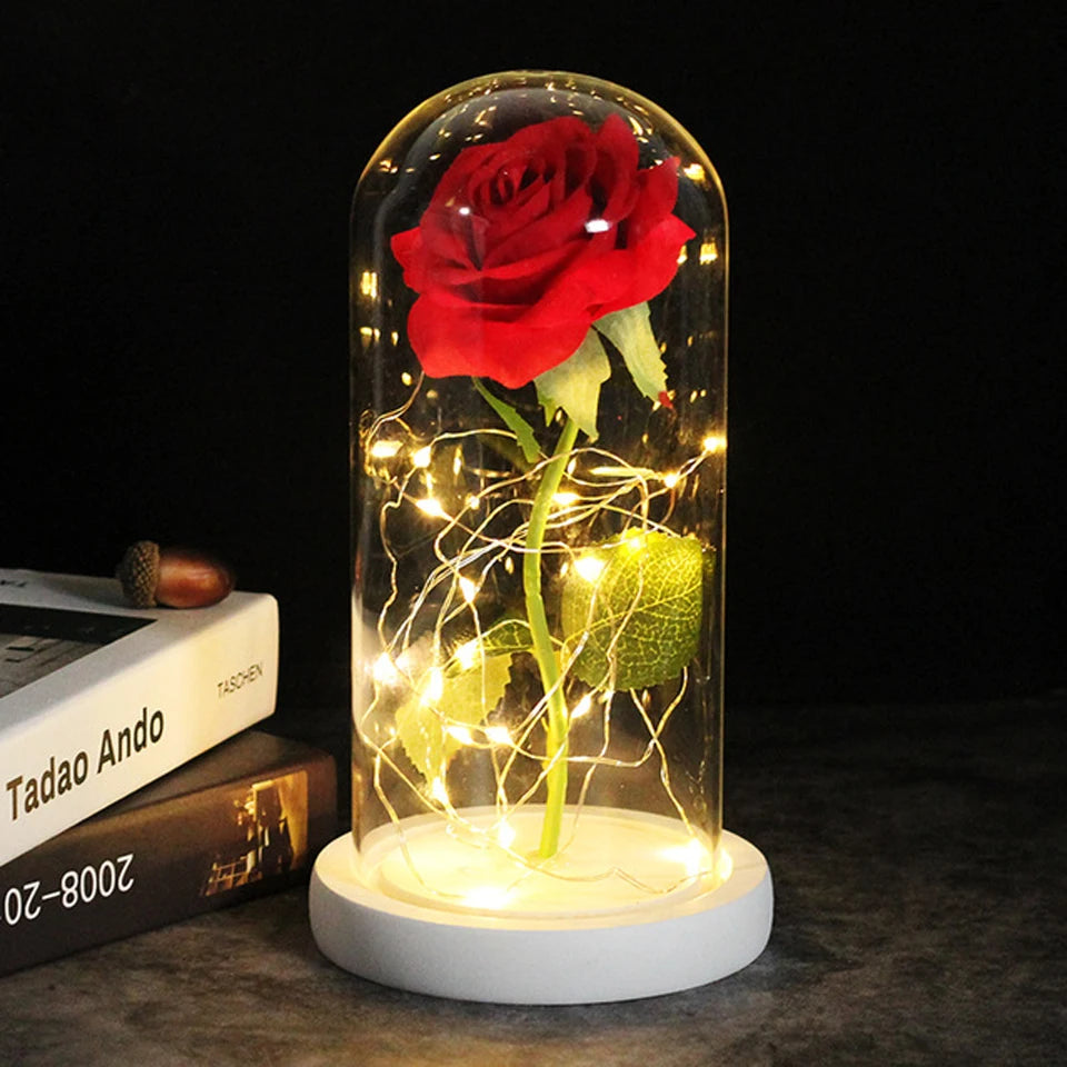 Galaxy Rose Artificial Flowers Beauty and the Beast Rose Wedding Decor