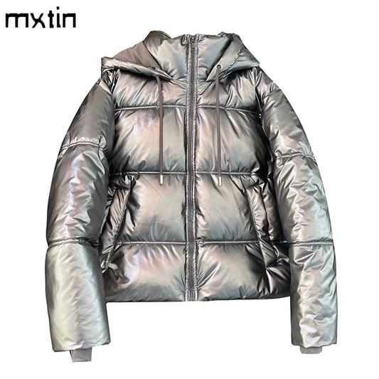 Women's Winter Cold Coat Hooded Anorak Cotton Jacket Warm Parkas Overcoat Female