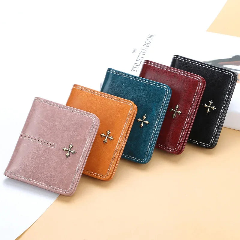 Mini Women Wallets  Name Engraving Fashion Small Wallets Zipper PU Leather Quality Female Purse Card Holder