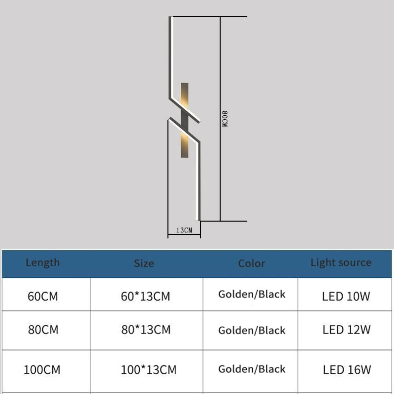 Strip Led Wall Light Minimalist Bedroom Bedside Wall Sconce Led Lights Living Room TV Sofa Background Wall Lamp