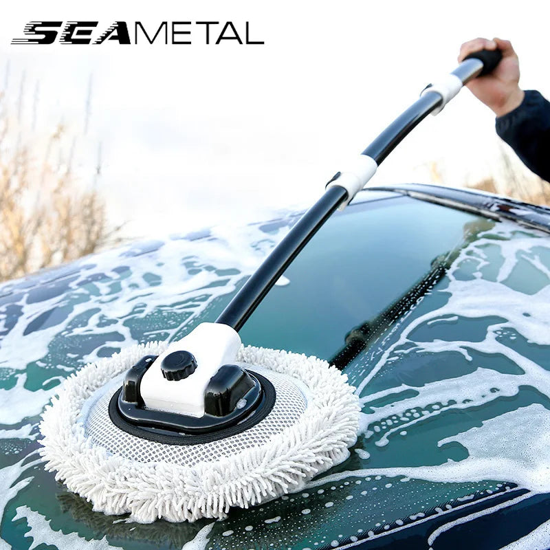 Car Cleaning Cars Wash Brush Telescoping Long Handle Cleaning Mop Chenille Broom