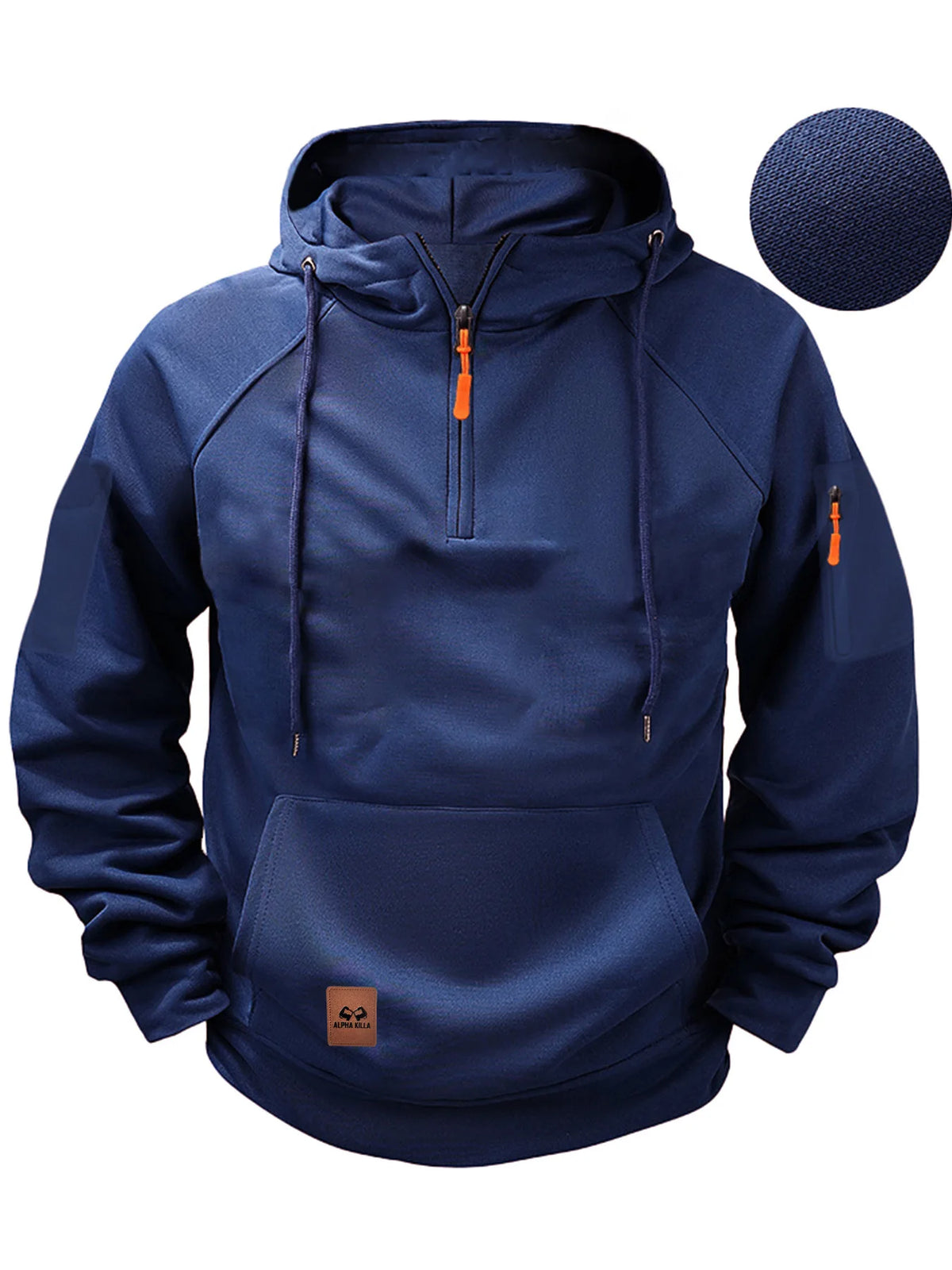 2026 New Men's Keep Warm Hoodie, Streetwear Zipper Jacket, Long Sleeve Hooded Pullover, Male Running Sweatshirt