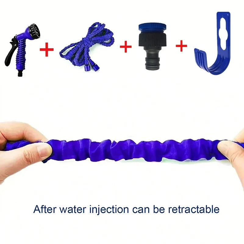 25FT-200FT Garden Hose High-Pressure Car Wash Water Gun Expandable Magic Water Pipes Home Garden Watering Tools Hose Rack - Hiron Store