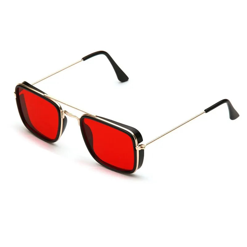 Fashion Sunglasses European and American Metal Small Square Frame Korean Version Glasses Retro Square Sunglasses UV Protection - Hiron Store