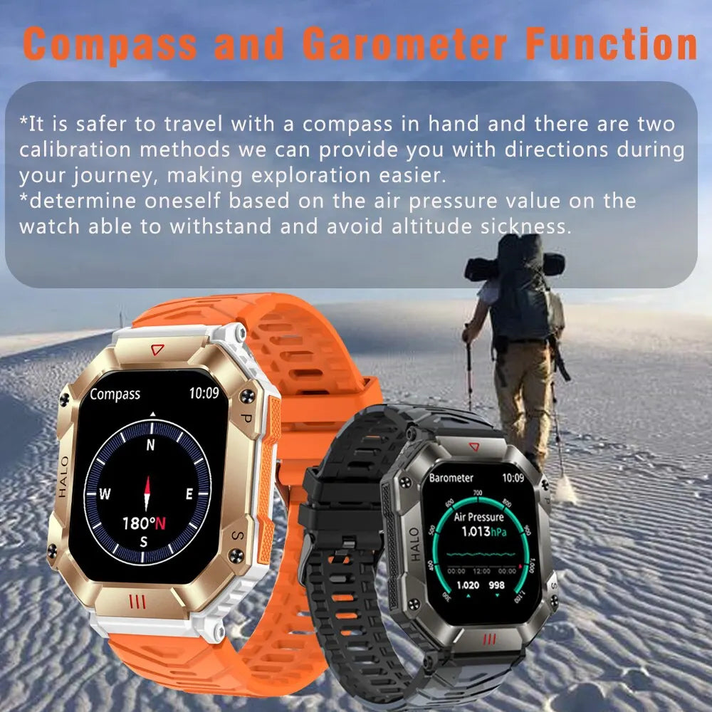 Smartwatch Compass Barometer Altimeter GPS Trajectory Sport Bluetooth Call Smart Watch