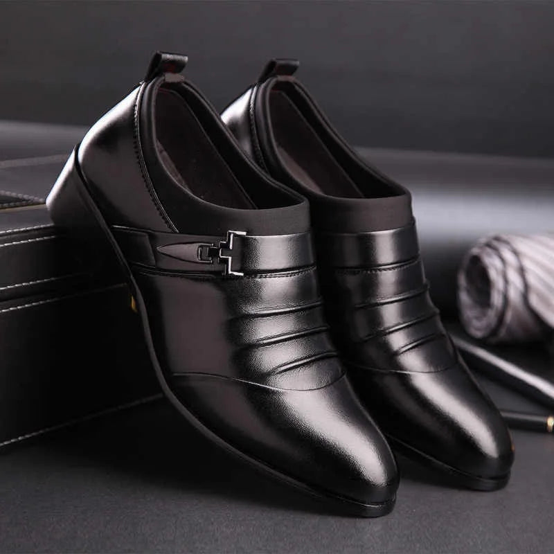 Classic Men Dress Shoes Luxury Oxfords Leather Shoes for Men Casual Loafers Quality Plus Size Shoes