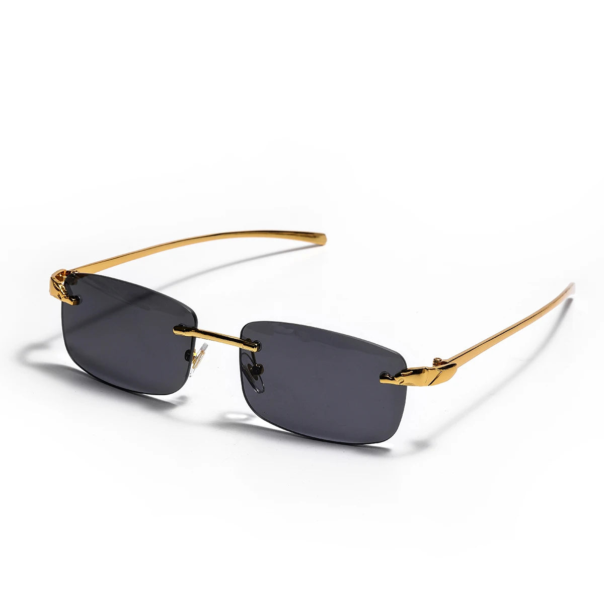 Ruiao rimless sunglasses UV400 fashion square metal glasses designer sunglasses shades