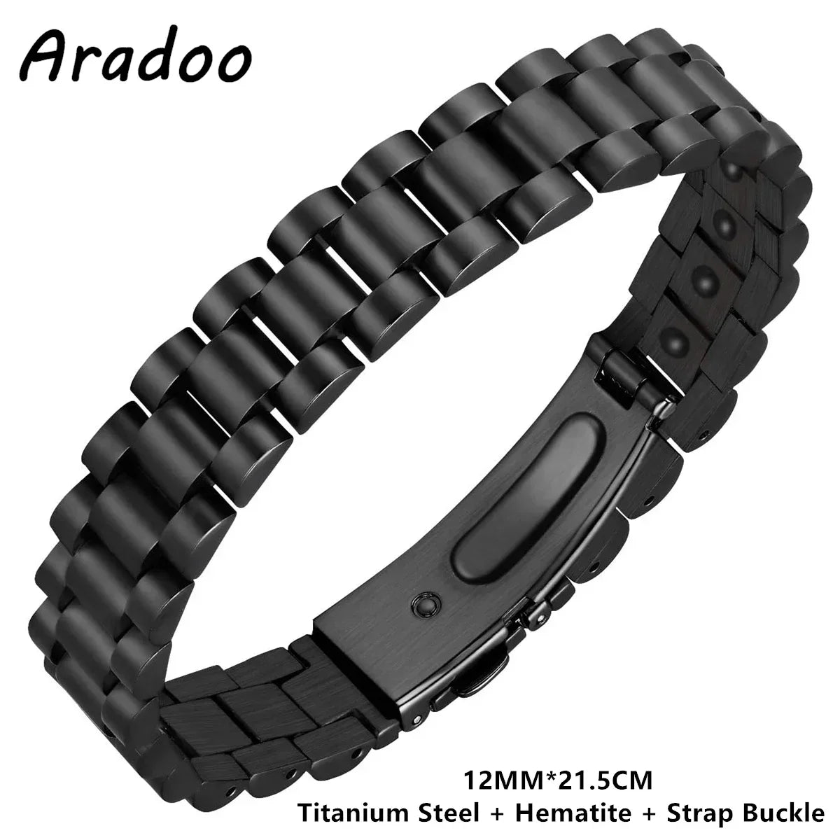 Titanium Steel Watch Band Men's Bracelets Stainless Steel Magnetic Wristband Bracelet Gentlemen Jewellery Gifts