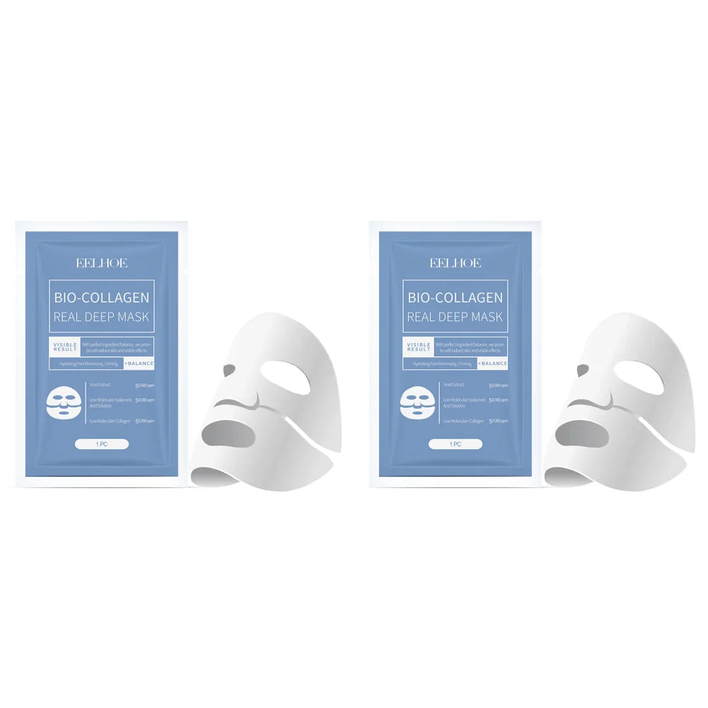 Bio Collagen Real Deep Moisturizing Mask Anti-Wrinkle Lifting Face Mask Hydrolyze Collagen Soluble Sheet Mask
