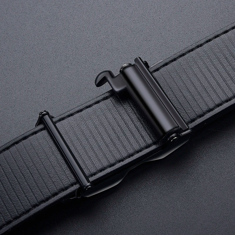 High-end And Atmospheric Men's Automatic Buckle Crocodile Pattern Belt New Men's Casual Wear Belt Fashion Youth Business Belt