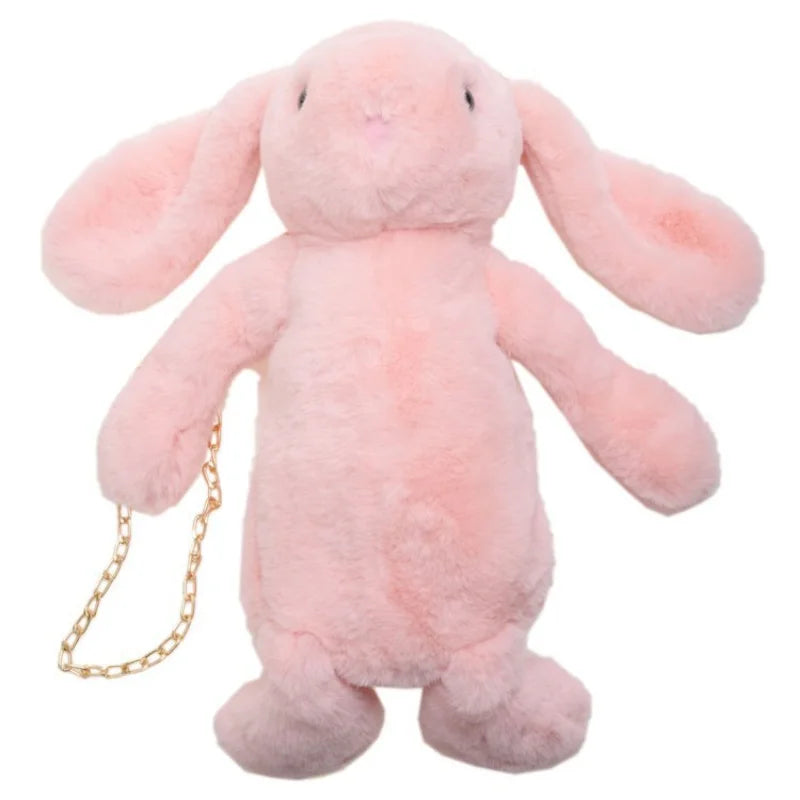 Long Ear Rabbit Doll Backpack Chain Strap Children's Bags Chain Crossbody Bag