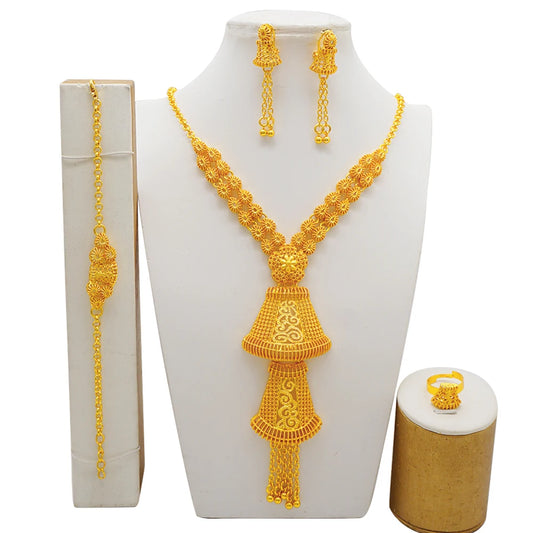 Ethiopian Saudi Style Gold Color Jewelry Set