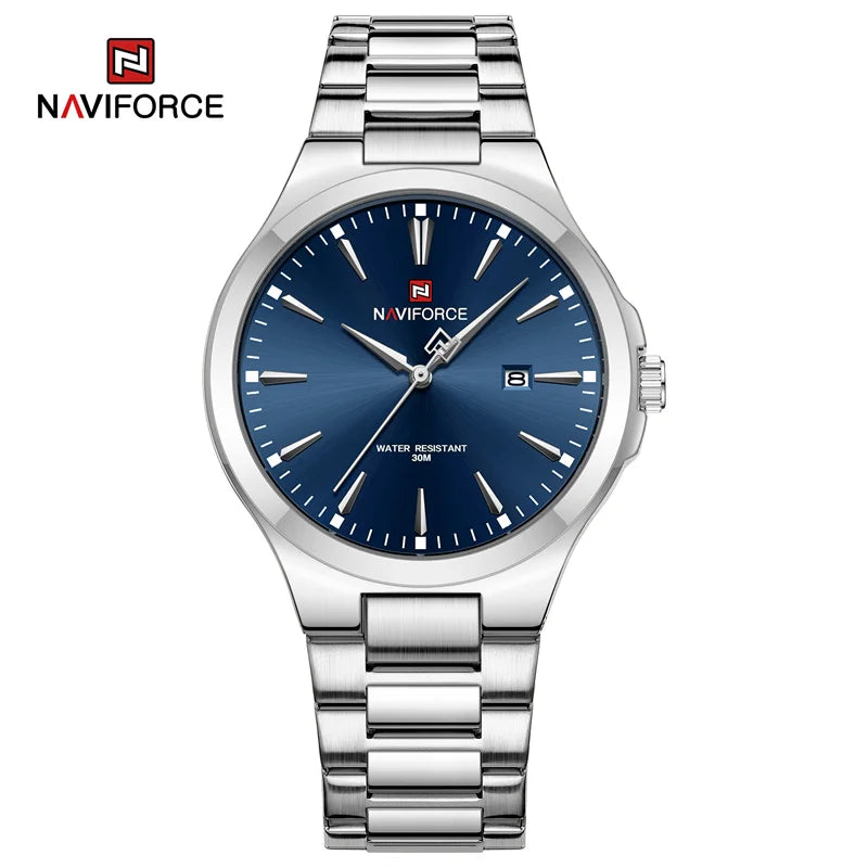 NAVIFORCE Original Watches for Men Stainless Steel Elegant Male Waterproof watch