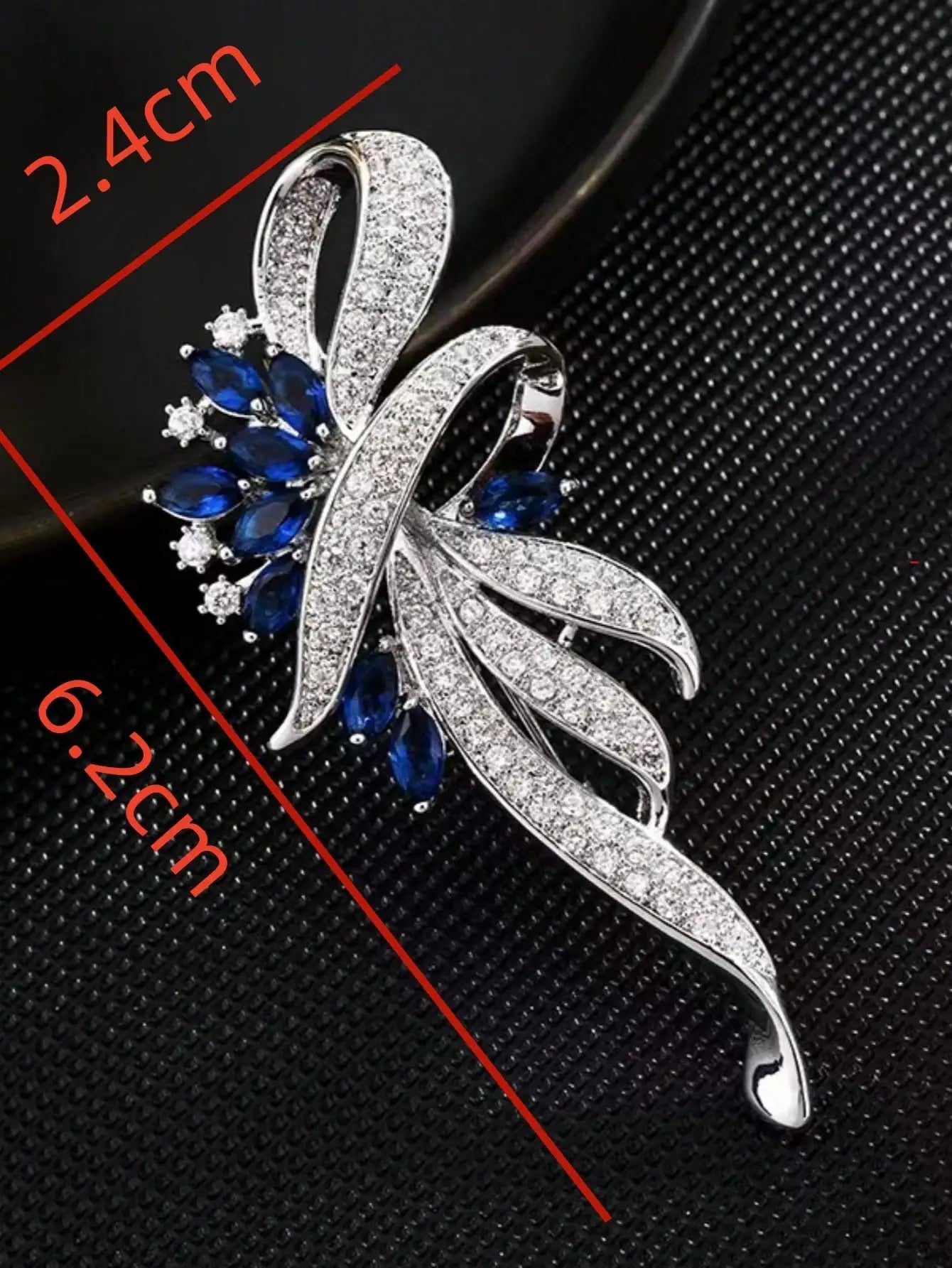 1pc luxurious and fashionable women's crystal rhinestone brooch, suit jacket chest flower accessory - Hiron Store