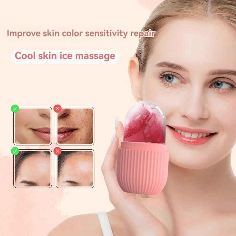 Beauty Massage Apply Face Ice Tray Puffiness Apply Face Ice Tray Sunburn Scald Post-operation Ice Compress Artifact - Hiron Store