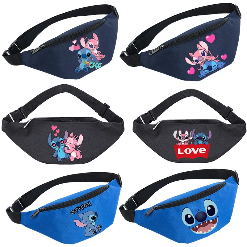 Children Girl Disney Stitch Waist Hip Sack Chest Bag Messenger Crossbody Bags