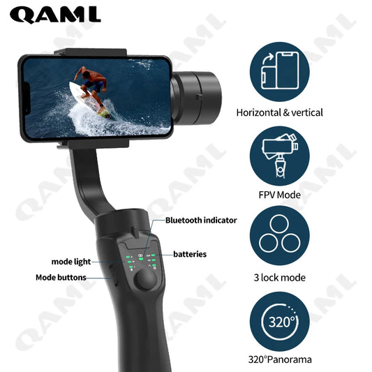 Gimbal Phone Holder Anti Shake Video Record Stabilizer for Xiaomi iPhone Cellophane Smartphone