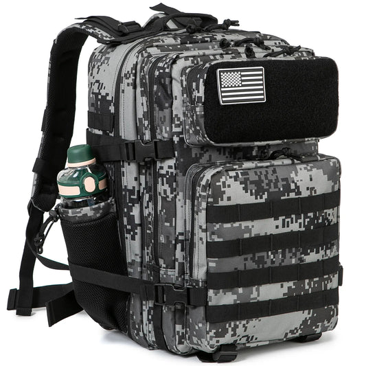 QT&QY 50L Tactical Backpack survival Bag Hunting MOLLE Backpack GYM For Men EDC Outdoor Hiking Rucksack Witch Bottle Holder - Hiron Store