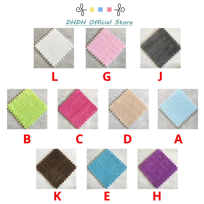 Soft Plush Children's Mat Baby Play Mat  Eva Foam Puzzle Carpet for  Children's Room Keep Warm Playmat 30*30*1CM