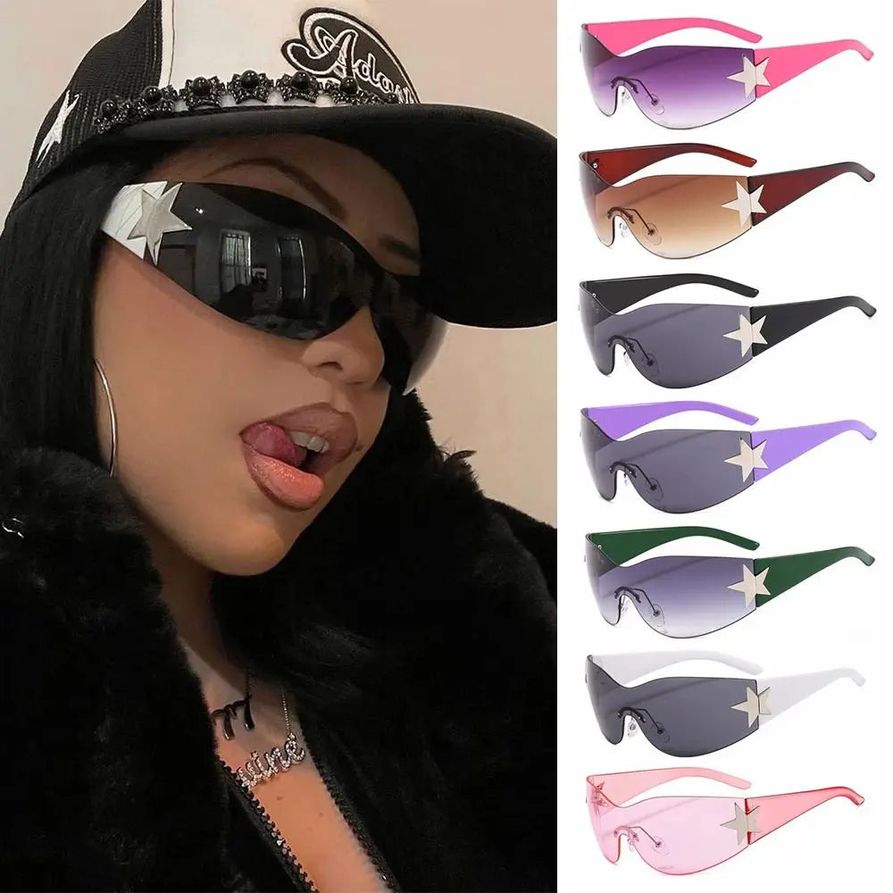 2024 Fashion Punk Y2K Sunglasses for Women Men Eyewear Goggles