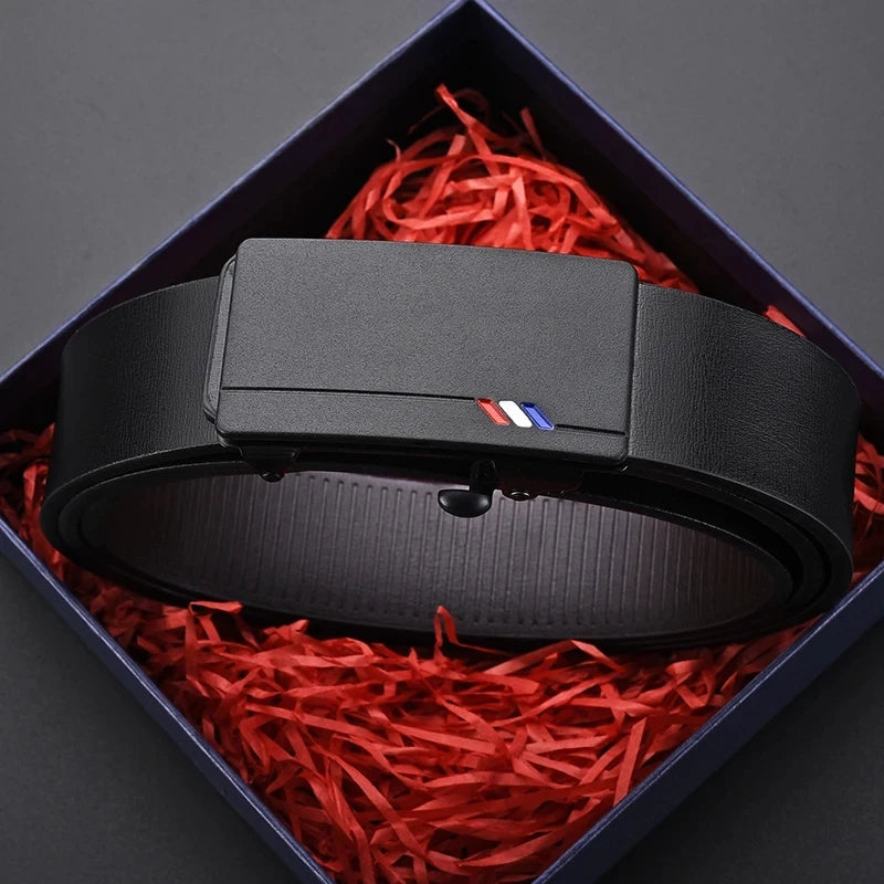 Belt Genuine Luxury Automatic Buckle Belt PU Leather Soft Belts