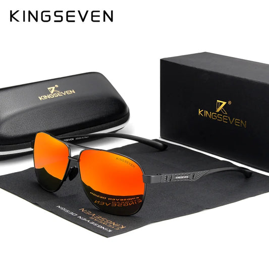 KINGSEVEN Brand Men Sunglasses. Polarized Aluminum UV400 Mirror,   Sun Glasses Women