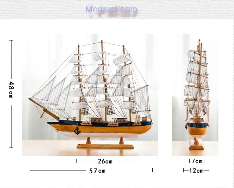 Wooden Sailing Ship Ornaments Famous Sailing Ships In The Age of Voyages Wooden Artwork for Office and Home Decoration