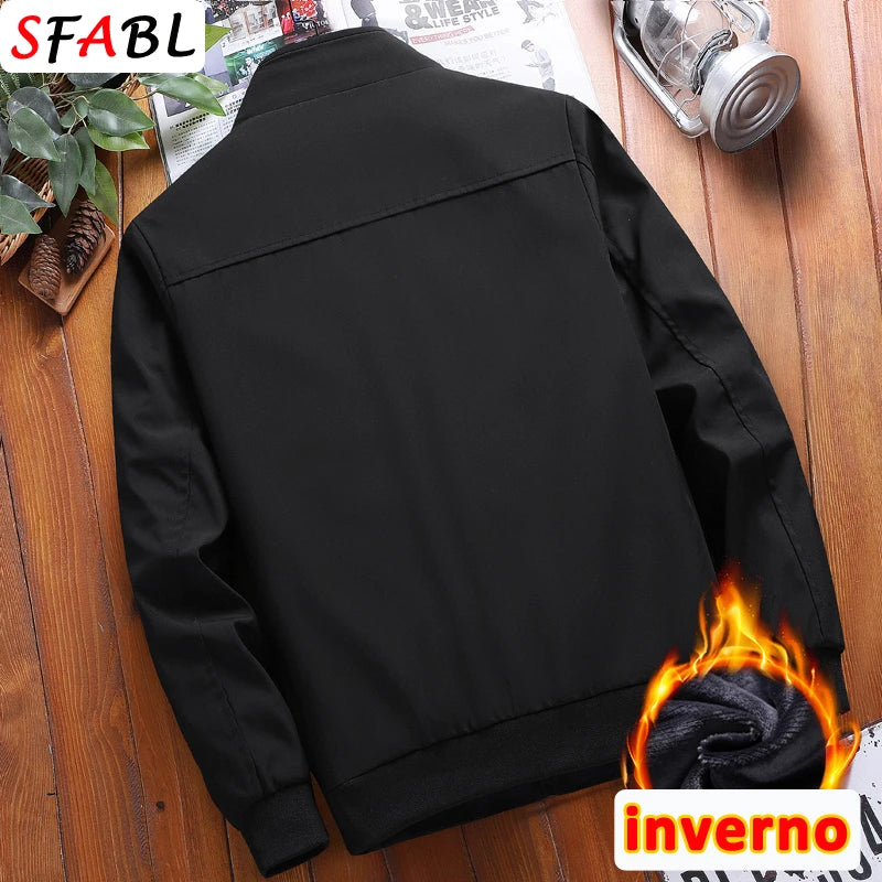 Warm Fleece Winter Jackets for Men Business Office Dress Coat Casual Men's Winter Jacket