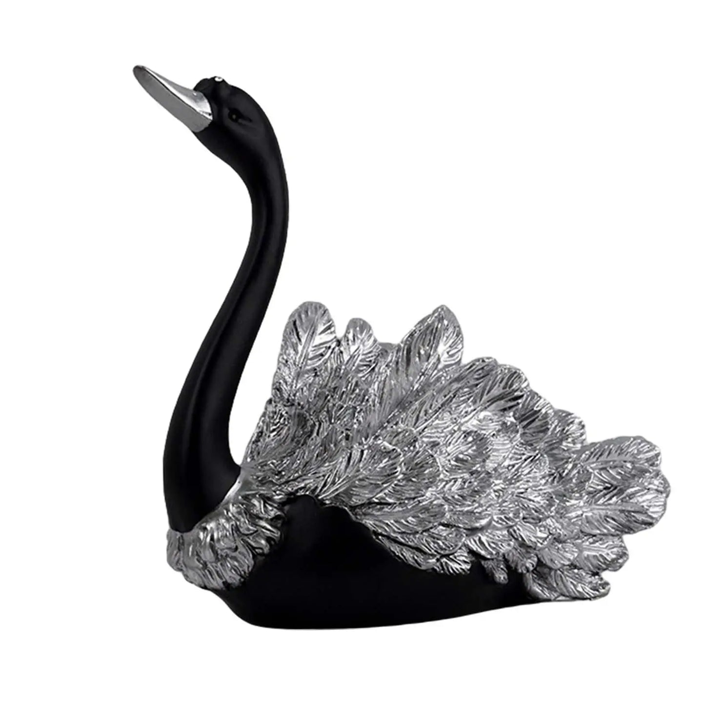 Black Swan Figurine Nordic Style Decorative Swan Statue Desktop Ornament