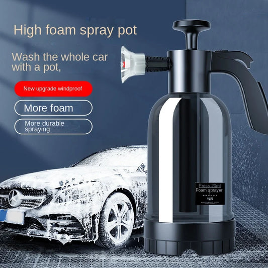 2L Hand Pump snow Foam Sprayer with 3 Types of Nozzle Car Wash Spray Bottle Car Window Cleaning