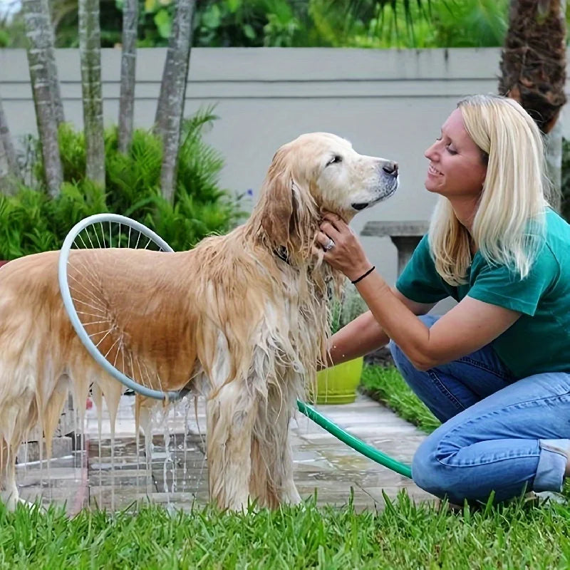 360° Adjustable Portable Pet Cleaner Cleaning Brush Silicone Shower Nozzle Outdoor Cat and Dog Massage Bath Circle