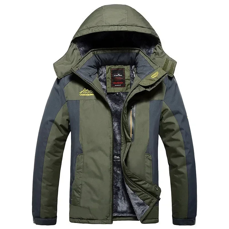 Winter Jacket Men Thick Warm Waterproof Hooded Coat Windbreaker Military Fleece Jacket